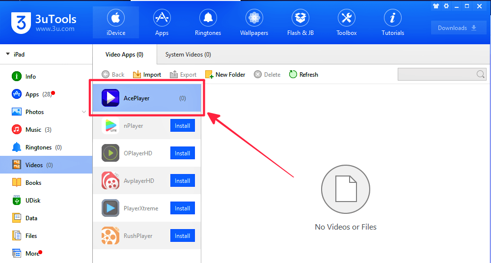 3utools video import