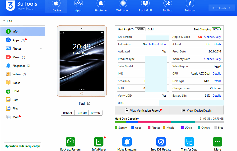 Simple way.3utools plans